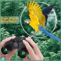 10x25 Binoculars for Adults and Kids, Large View Compact Binoculars for Bird Watching Hunting Hiking