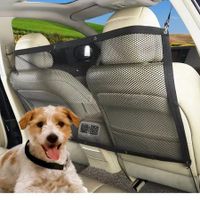 Dog Car Barrier, Dog Net for Back of Car,Adjustable Dual Layer Pet Travel Safety Barrier Net
