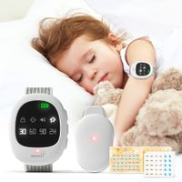 2-in-1 Upgraded Wireless Bedwetting Alarm & Potty Watch Rechargeable Potty Training Watch Timer Setting for Kid Elder