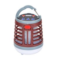 Bug Zapper USB Rechargeable Mosquito Killer Portable Waterproof LED Lantern Camp Light for Home Camping Backyard Patio-Red