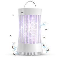 Portable USB Electronic Rechargeable Mosquito Fly Killer Lamp/Bug Zapper for Summer Trip,Outdoor Camping,Patio,Home(White)