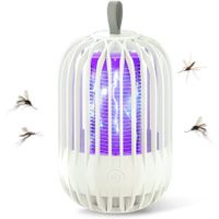 Rechargeable Dual-Function Bug Zapper Lamp, LED/UV Dual Lighting Mode, Eclectic Insect Zapper On Touch