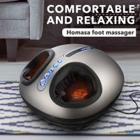 HOMASA Foot Massager Machine Spa Reflexology with Heat Shiatsu Deep Kneading 3 Modes Feet Massage Gift for Home Office