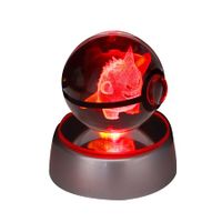 3D Night Light for Kids,Crystal Ball with LED Colorful Lighting Base,Kids Bedroom Decor as Xmas Holiday Birthday Gifts for Boys Girls (Gengar)