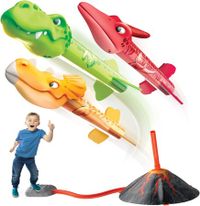 Dino Blasters,Rocket Launcher for Kids,Launch up to 100ft Birthday Gift, for Boys & Girls Age 3+,Outdoor Toys,Family Fun,Dinosaur Toy,Kids (Patent Pending)