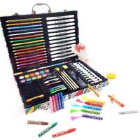 138pcs Crayons Oil Pastels Assorted Washable Marker Colored Pencils Art Painting  Wooden case Set Kids
