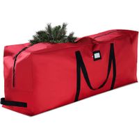 Christmas Tree Storage Bag, Durable Handles and Sleek Dual Zipper165 x 38 x 76 CM Red