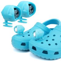 2Pcs Headlights for croc shoes, light up croc charms for Dog Walking,  Camping, IPX5 Waterproof, Ultra Bright and Long Lasting Color Blue
