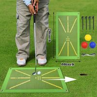 Golf Training Mat for Swing Detection Batting, Premium Golf Impact Mat, Path Feedback Golf Practice Mats, Advanced Golf Hitting Mat for Indoor/Outdoor, Golf Training Aid Equipment (No Base Plate)