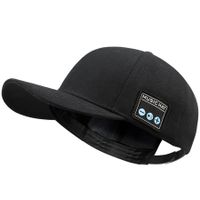 Hat with Bluetooth Speaker Adjustable Hat Wireless Smart Speakerphone Cap for Outdoor Sport Baseball Cap(Black)