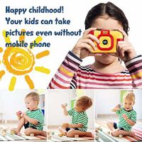 Kids Digital Camera Selfie Video Camcorder 1080P Dual Lens 2.4 Inch HD Gifts Toys  with 32G Micro SD Card, Red