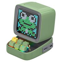 Divoom Ditoo Retro Pixel Art Game Bluetooth Speaker with 16X16 LED App Controlled Front Screen (Green)