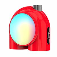 Divoom Planet-9 Smart Mood Lamp, Cordless Table Lamp with Programmable RGB LED for Bedroom Gaming Room Office-Red