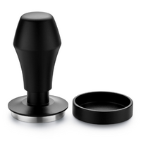 Coffee Tamper 53.3mm,Spring-loaded Tamper,Barista Espresso Tamper with 15lb/25lb/30lbs Replacement Springs,Anodized Aluminum Handle and Stand,Flat Base