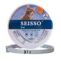 Flea and Tick Collar for Cats, Waterproof and Natural Treatment Prevention, 38CM 1Pack