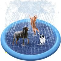 Dog Splash Pad, 170cm Anti-Slip Dog Pool Splash Pad for Dogs Kids Water Toys
