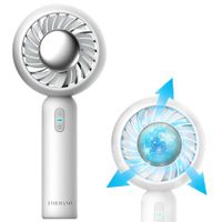 Cooling Hand Held Fan, Battery Operated Rechargeable Mini Portable Fan with Ice Cooling Blows Cold Air for Women Men Girls Kids Outdoor