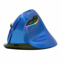 Wireless Ergonomic Mouse Rechargeable Small Silent Vertical Mouse with BT 4.0 for Laptop PC Computer Notebook(Blue)