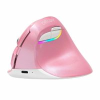 Wireless Ergonomic Mouse Rechargeable Small Silent Vertical Mouse with BT 4.0 for Laptop PC Computer Notebook(Pink)