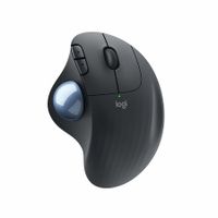 Wireless Trackball Mouse Easy thumb for Windows PC Mac with Bluetooth USB Capabilities-Black