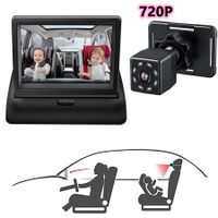 Baby Car Mirror Camera 4.3'' HD Display for Car Back Seat Full View Infant Night Vision Rear Facing Seat for Baby-720P