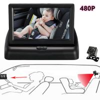 Baby Car Mirror Camera 4.3'' HD Display for Car Back Seat Full View Infant Night Vision Rear Facing Seat for Baby-480P