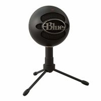 Blue Snowball iCE USB Microphone for PC Mac Gaming Recording Streaming Podcasting Adjustable Desktop Stand and USB cable-Black