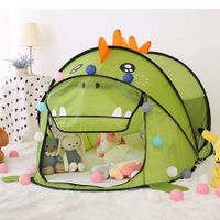 Children Indoor Tent Playhouse Zipper Toy Castle Boy Cartoon Little Dinosaur Shape Screen Toy Window Tent Girl Simulation Camping