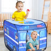 Children Pop-Up Play Tent Toy Outdoor Folding Playhouse Fire Truck Police Icecream Car Kid Play House Bus Garden Indoor Gift