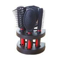5 Pcs Professional Hair Comb Set Salon Barber Shop Mirror and Stand Combs Kit for Women Men