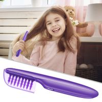 Wet or Dry Mane Handle, Electric Capped Detangling Brush for Kids and Adults, (Batteries Not Included)