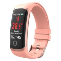 Fitness Tracker for Men Women, Bracelet with 24H Body Temperature, Heart Rate Monitor, Blood Pressure, Blood Oxygen, Waterproof Smartwatch for iPhone Android Phones