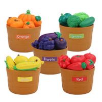 Farmer's Market 30-Piece Color Sorting Set, Pretend Toys for Toddlers