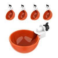 Automatic Chicken Water Cup Set of 5 | Chicken Water Feeder Suitable for Chickens, Duck, Goose, Turkey and Bunny | Poultry Water Feeder Kit