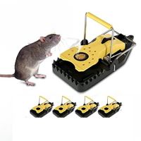 Mouse Traps, Mice Traps for House, Small Trap Indoor Quick Effective Sanitary Safe Mousetrap Catcher Family and Pet 4Pack 14x7.5x7.3cm