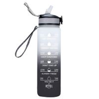 1L Water Bottle Motivational Timer Drink and Straw Leakproof & BPA Free Drinking Sports Water Bottle for Fitness, Gym & Outdoor