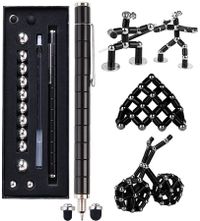 Fidget Pen,Decompression Magnetic Fidget Toy Pen,Magnet Pen Fidget Toy Relieve Pressure Novel Toy Gift for Kids or Friends (Black)