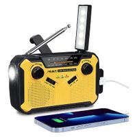 Solar Radio Crank Emergency, Crank Radio FM AM Radio Battery Operated, Emergency Radio Dynamo Radio