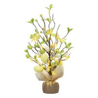 Easter Decorations, Pre-Lit Easter Egg Table Topper with Delicate Oranities, for Home Easter Tree Table Decorations