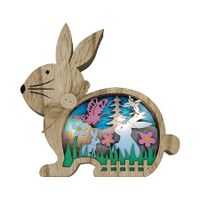 Easter Bunny Decorations,Wooden Table Decorations, Eco-Friendly Decor