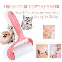 Adhesive Lint Roller Brush Super Sticky Pet Hair Remover Kit With 2 Refills