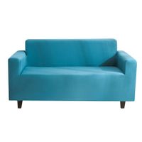 Stretch Sofa Covers 1 Piece Polyester Spandex Fabric Living Room Couch Slipcovers ( Medium,Blue)