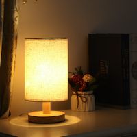 British Standard Bedside Lamp Vintage Wood Table Lamp for Bedroom Lamp, Study Room