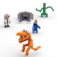 Rainbow Friends Building Block Set,Odd World Blue Monster Action Figure Horror Toy,Friday Night Monster Building Toy(Mini 5 Set)286pcs