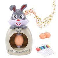Easter Egg Decorating Spinner With Music Eggs Pens Kids Gift Plastic Holidays  Children Play Arts And Crafts Grey Rabbit And Grey Egg
