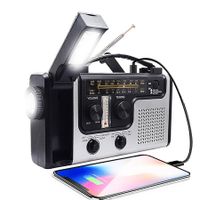 Solar Starting Dynamo, Am/Fm/Noaa Radio, Flashlight, Led Reading Light, Cell Phone Charger With Usb Adapter