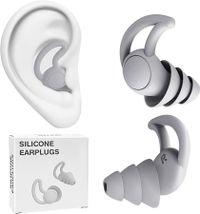 1 Pair Ear Plugs for Sleeping Noise Cancelling,Noise Cancelling Plugs, Work, Travel,Grey
