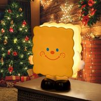 Night Light for Kids Cute Cookie Shape Bedside Nightlight Lamp USB Rechargeable