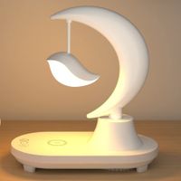 LED Night Light Music Bedside Lamp with Wireless Charger, Bluetooth Speaker LED Atmosphere lamp