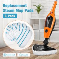 Steam Mop Replacement Pads Cloths 6 Pack Replaceable for 14in1 Garment Carpet Floor Handheld Electric Steamer Cleaner Reusable Washable